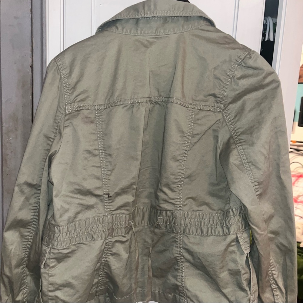 Loft Green Utility Jacket Lightweight Structured - image 3